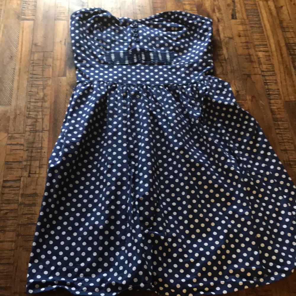 ❤️BEBOP sweetheart dress. Blue& white .SMALL